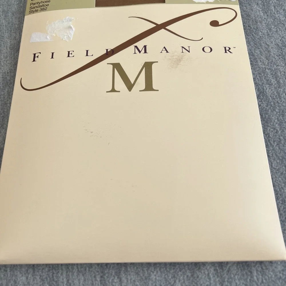 Field Manor Control Top Pantyhose Lycra Opaque Burnished Gold Size C Vintage New
